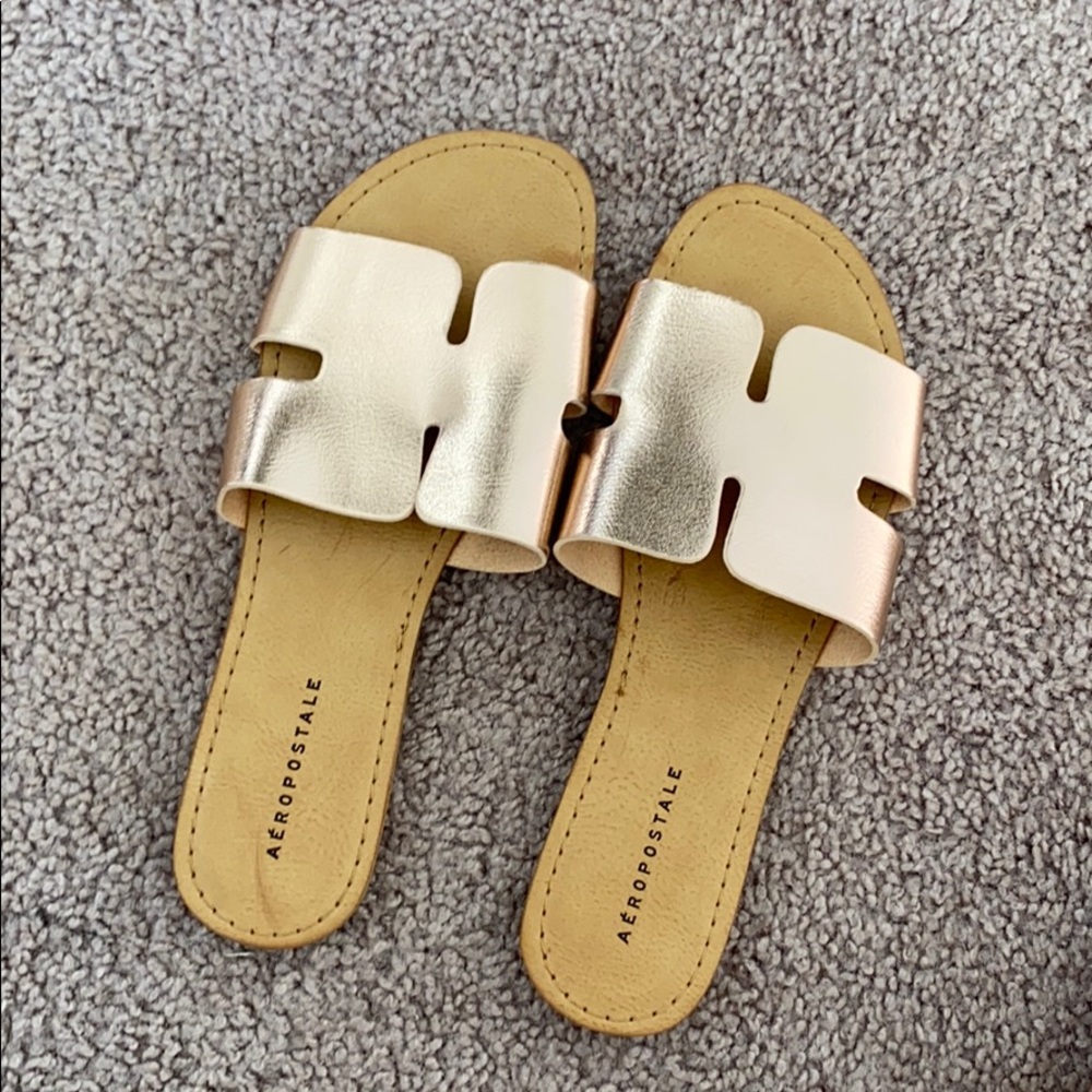 rose gold sandals